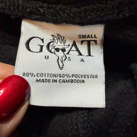 GOAT Men’s OG Fleece Joggers Black Sweatpants Pants S - Picture 6 of 7